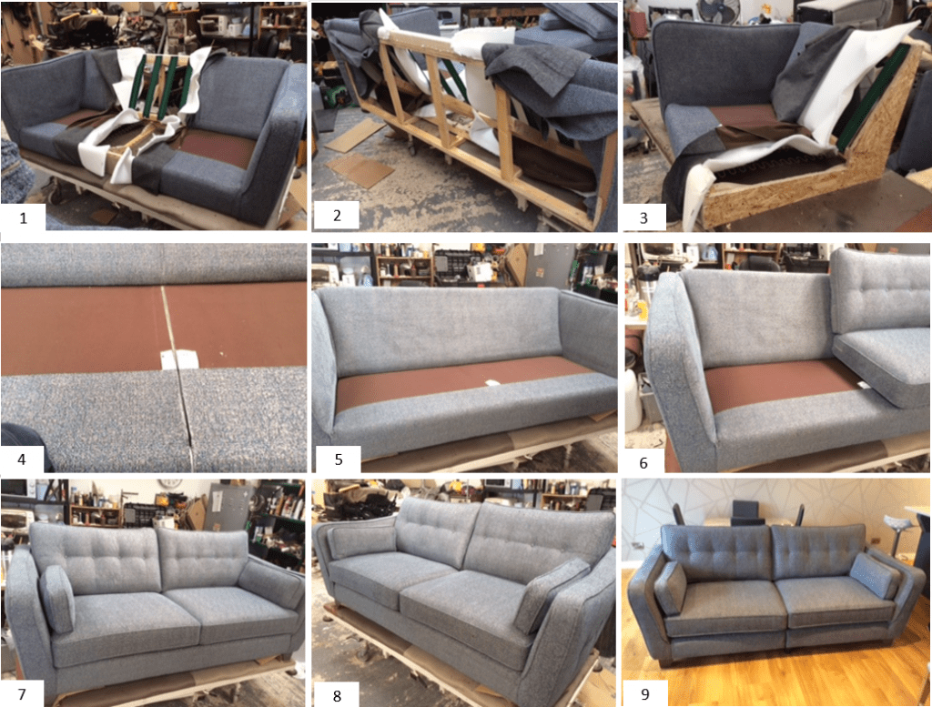 هزینه تعمیر مبل راحتی